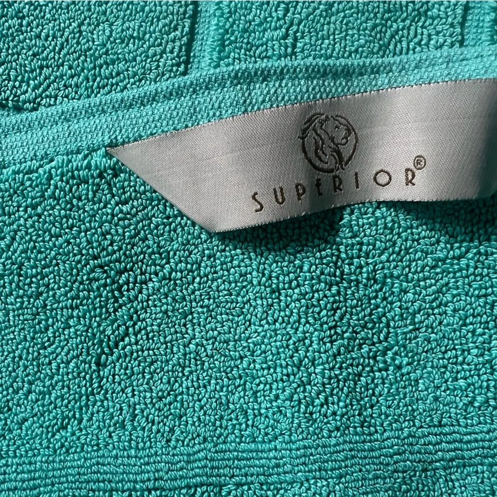 NEW 2 bath mats Nora Collection by Superior. Turquoise. NWT